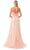 Trevi Collection L2782A - Appliqued Plunging V-Neck Evening Gown Special Occasion Dress