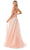 Trevi Collection L2782A - Appliqued Plunging V-Neck Evening Gown Special Occasion Dress