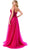 Trevi Collection L2782A - Appliqued Plunging V-Neck Evening Gown Special Occasion Dress