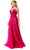 Trevi Collection L2782A - Appliqued Plunging V-Neck Evening Gown Special Occasion Dress