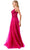 Trevi Collection L2782A - Appliqued Plunging V-Neck Evening Gown Special Occasion Dress