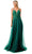 Trevi Collection L2782A - Appliqued Plunging V-Neck Evening Gown Special Occasion Dress