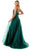 Trevi Collection L2782A - Appliqued Plunging V-Neck Evening Gown Special Occasion Dress