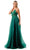 Trevi Collection L2782A - Appliqued Plunging V-Neck Evening Gown Special Occasion Dress