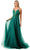 Trevi Collection L2782A - Appliqued Plunging V-Neck Evening Gown Special Occasion Dress