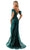 Trevi Collection L2786F - Ruffled Sleeve Embellished Evening Gown Special Occasion Dress