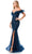 Trevi Collection L2786F - Ruffled Sleeve Embellished Evening Gown Special Occasion Dress