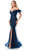 Trevi Collection L2786F - Ruffled Sleeve Embellished Evening Gown Special Occasion Dress