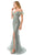 Trevi Collection L2786F - Ruffled Sleeve Embellished Evening Gown Special Occasion Dress