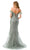 Trevi Collection L2786F - Ruffled Sleeve Embellished Evening Gown Special Occasion Dress