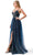 Trevi Collection L2788F - Glitter Tulle Prom Dress with Slit Special Occasion Dress