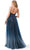 Trevi Collection L2788F - Glitter Tulle Prom Dress with Slit Special Occasion Dress