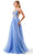 Trevi Collection L2792T - Floral Lace Applique V-neck Prom Dress Prom Dresses