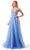 Trevi Collection L2792T - Floral Lace Applique V-neck Prom Dress Prom Dresses