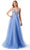 Trevi Collection L2792T - Floral Lace Applique V-neck Prom Dress Prom Dresses