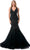 Aspeed Design L2802K - Cutout Back Mermaid Evening Gown Special Occasion Dress XS / Black