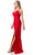 Trevi Collection L2805Y - Dual Straps Ruched Evening Gown Special Occasion Dress