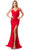 Trevi Collection L2805Y - Dual Straps Ruched Evening Gown Special Occasion Dress