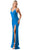 Trevi Collection L2805Y - Dual Straps Ruched Evening Gown Special Occasion Dress