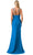 Trevi Collection L2805Y - Dual Straps Ruched Evening Gown Special Occasion Dress