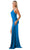 Trevi Collection L2805Y - Dual Straps Ruched Evening Gown Special Occasion Dress