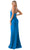 Trevi Collection L2805Y - Dual Straps Ruched Evening Gown Special Occasion Dress