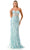 Trevi Collection L2815F - Strapless Glitter Prom Dress Evening Dresses XS / Ice Blue