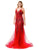 Trevi Collection L2816J - Sequined Mermaid Evening Gown Evening Dresses XS / Red