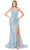 Aspeed Design L2824P - Iridescent Sequin V-Neck Evening Dress Special Occasion Dress XXS / Blue