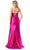 Trevi Collection L2900P - Lace-Up High Slit Prom Dress Special Occasion Dress