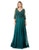 Aspeed Design M2722 - Illusion Sleeve A-Line Evening Gown Evening Dresses M / Emerald