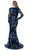 Trevi Collection M2768F - Floral Mermaid Evening Dress Special Occasion Dress