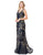 Trevi Collection M2803Y - Embellished Mermaid Evening Gown Evening Dresses S / Navy