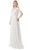 Aspeed Design M2838Y - Quarter Sleeve Beaded Lace Evening Dress Special Occasion Dress XXS / Ivory