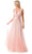 Trevi Collection P2114 - Floral Appliqued A-Line Prom Gown Special Occasion Dress