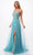 Trevi Collection P2203 - Sleeveless Beaded Evening Gown Special Occasion Dress XS / Light-Aqua