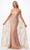 Trevi Collection P2300 - Glitter Off Shoulder Evening Gown Formal Gowns XS / Rose Gold