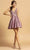 Trevi Collection S2139 - Beaded Lace V-Neck Cocktail Dress Homecoming Dresses XXS / Mauve