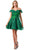 Aspeed Design S2721 - Floral A-Line Cocktail Dress Special Occasion Dress XS / Hunter Green