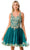 Trevi Collection S2738J - Applique A-Line Homecoming Dress Special Occasion Dress XXS / Emerald