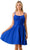 Aspeed Design S2741M - Scoop Wide Waistband Cocktail Dress Special Occasion Dress XS / Royal