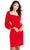 Ava Presley 27701 - Long Puff Sleeve Cocktail Dress Special Occasion Dress 0 / Red