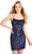 Ava Presley 27772 - Lace Up Ornate Cocktail Dress Special Occasion Dress 00 / Navy