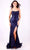 Ava Presley 27773 - Lace Up Ornate Prom Dress Special Occasion Dress 00 / Navy