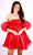 Ava Presley 27804 - Puff Sleeve Empire Cocktail Dress Special Occasion Dress 00 / Red