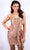 Ava Presley 27813 - Straight-Across Ruffled Cocktail Dress Cocktail Dresses 00 / Rose Gold