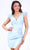 Ava Presley 27832 - Feathered V-Neck Cocktail Dress Special Occasion Dress 00 / Light Blue