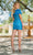 Ava Presley 28225 - Feather Off-Shoulder Cocktail Dress Cocktail Dresses 00 / Ocean