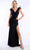 Ava Presley 37324 - Feather Prom Dress with Slit Special Occasion Dress 00 / Black