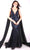 Ava Presley 37346 - Cascading Sash Prom Dress Special Occasion Dress 00 / Black